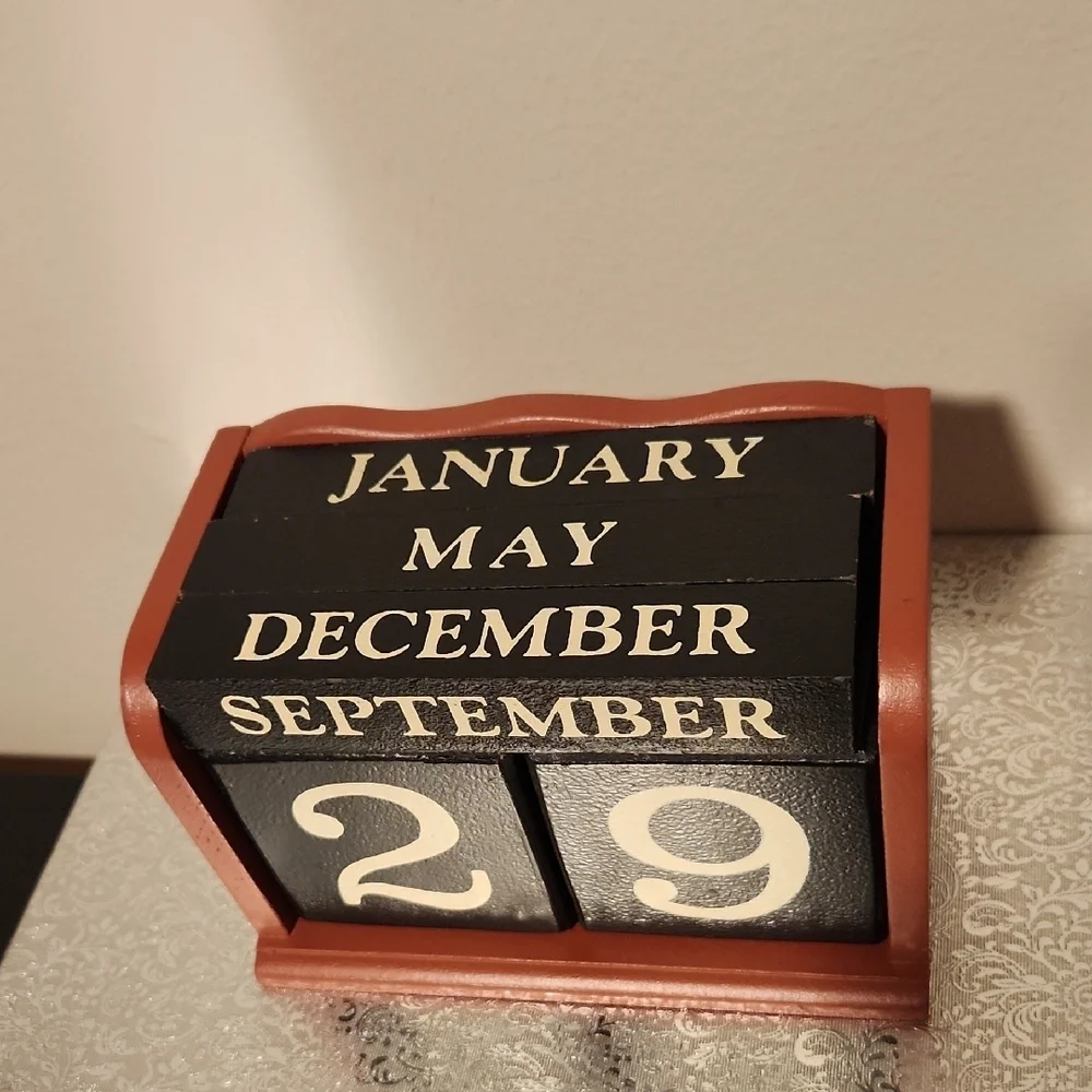 Black and Brown Perpetual Calendar
